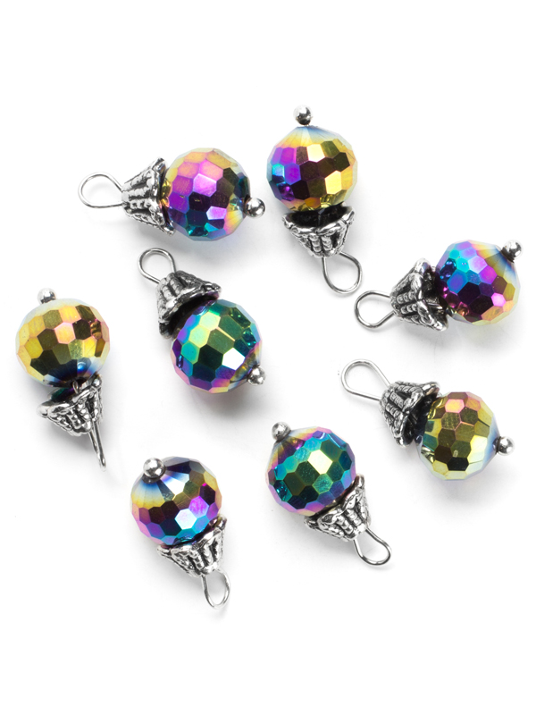 8pc Silver Metal Charms CousinDIY