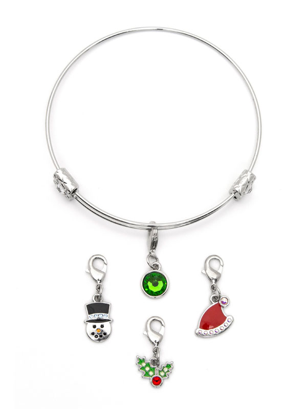 Christmas Bracelet Pendant Ornaments Countdown Advent Calendar Jewelry Findings