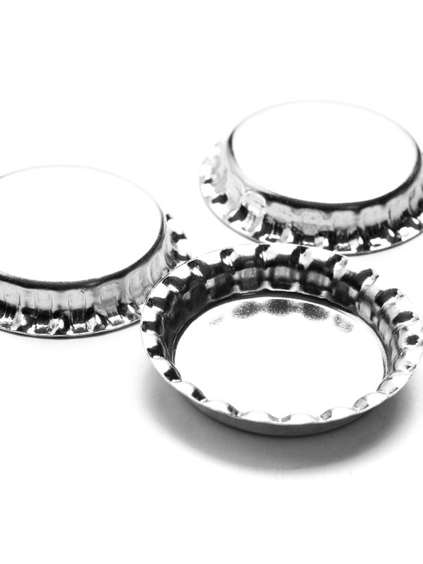 14pc Silver Metal Bottle Caps CousinDIY