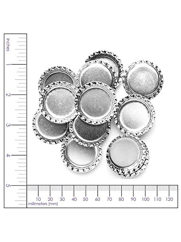 14pc Silver Metal Bottle Caps CousinDIY