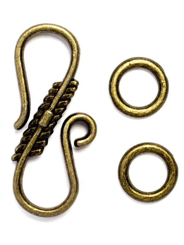 5 Sets Of SHook Clasps In Antique Gold CousinDIY