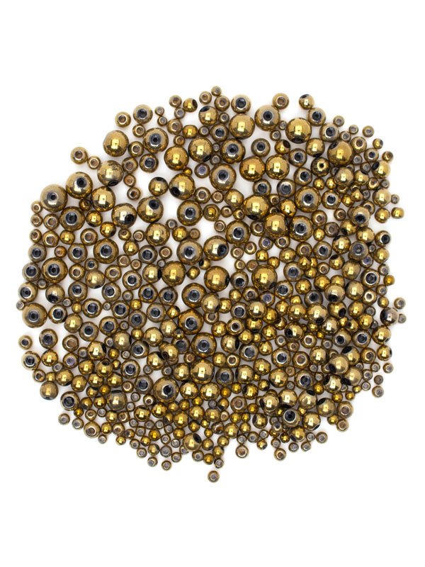 Round Gold Glass Beads, 480pc CousinDIY