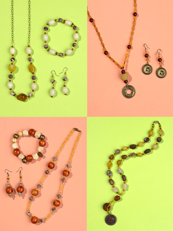Earthy Jewelry Making Bundle With Earth Tone Beads, Accents, Findings