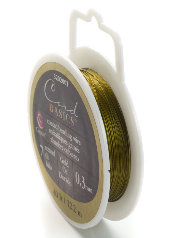 40ft Gold 7Strand Metal Beading Wire CousinDIY