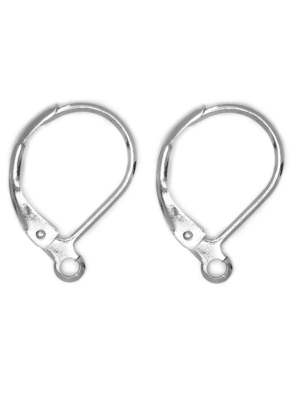 Earring Findings, Classic Leverback 16x10mm, 2 Pieces, Sterling Silver