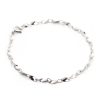 1pc  Twisted Oval link Sterling Silver Chain Bracelet Base