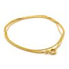 1pc  Slide-a-bead Gold Plated Metal Chain Necklace Base