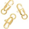 3pc  Lobster Claw Gold Plated Metal Clasps