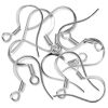 10pc  Fishhook Silver Plated Metal Earwires