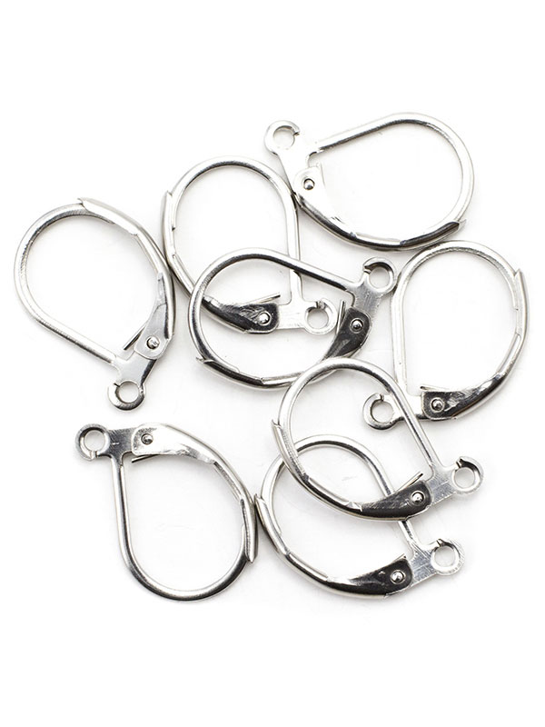 8pc Lever back Stainless Steel Earring Bases