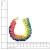 1pc Gold and Rainbow Cord Wrapped Metal And Cotton Chain Bracelet Base