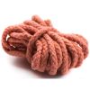 9.8ft coral Braided Cotton Rope