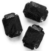 3pc Black 2-Hole Lace Rhinestone Acrylic Spacer Beads