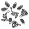 10pc Silver Buddha, Dragon Metal Charms