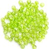 85pc Lime Green Round Crackle Glass Beads, 6mm