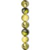 10pc Yellow Pine Round Stone Beads
