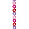 140pc Pink, Purple, Red Puffy Plastic Pony Beads