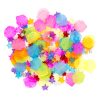 160+pc Transparent Multi-Colors Flower Petal Acrylic Beads