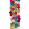 120pc Colors Of The Rainbow Velvet Flocked 8mm Acrylic Beads
