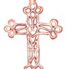 1pc  Cross Rose Gold Plated Metal Charms