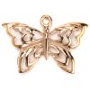 1pc  Butterfly Rose Gold Plated Metal Charms