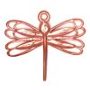 1pc  Dragonfly Rose Gold Plated Metal Charms