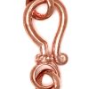 1pc  Hook & Eye Rose Gold Plated Metal Clasps