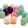 125pc Multi-Color Acrylic Glitter Round Beads