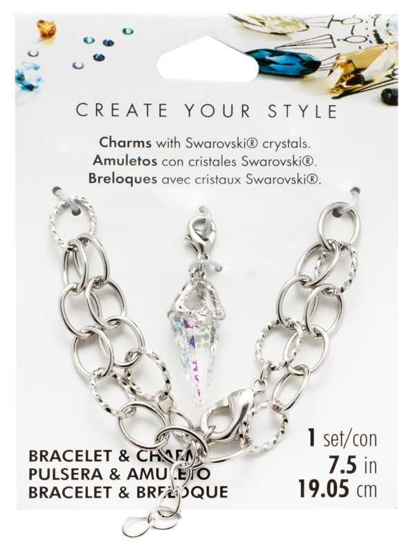 Swarovski Bracelet and Spike Pendant Charm Swarovski Bracelet and Spike Pendant Charm