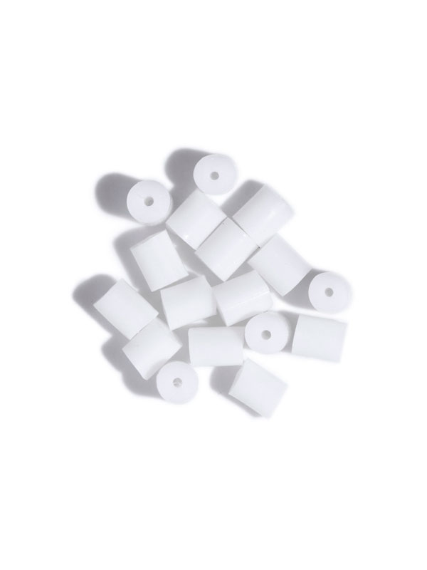 French Wire Rubber Earring Backs, White, 18pc