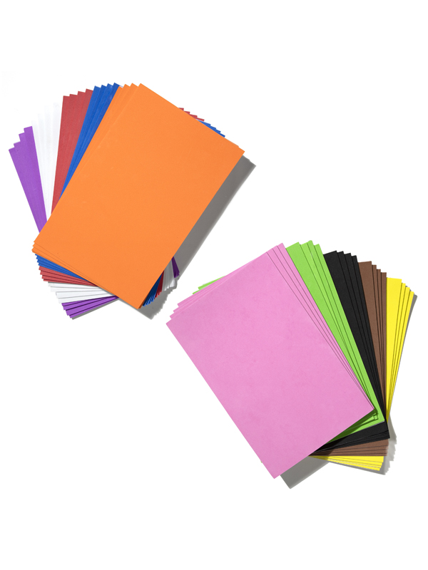 Sticky Foam Sheet Vibrant Primary Colors, 6 x 9inch, 40 Pack