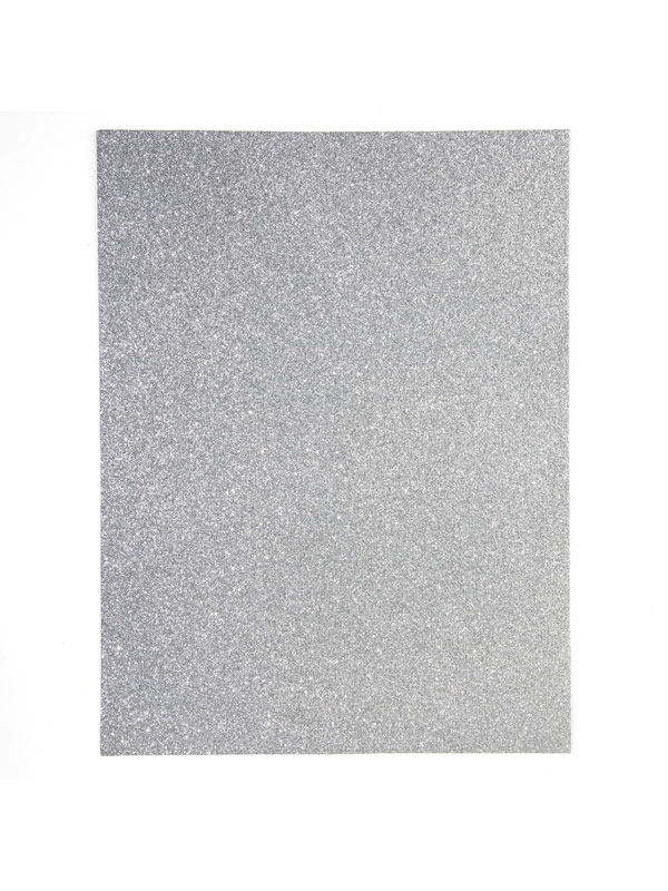 Silver Glitter Foam Sheet, 9 x 12 inch, 2mm