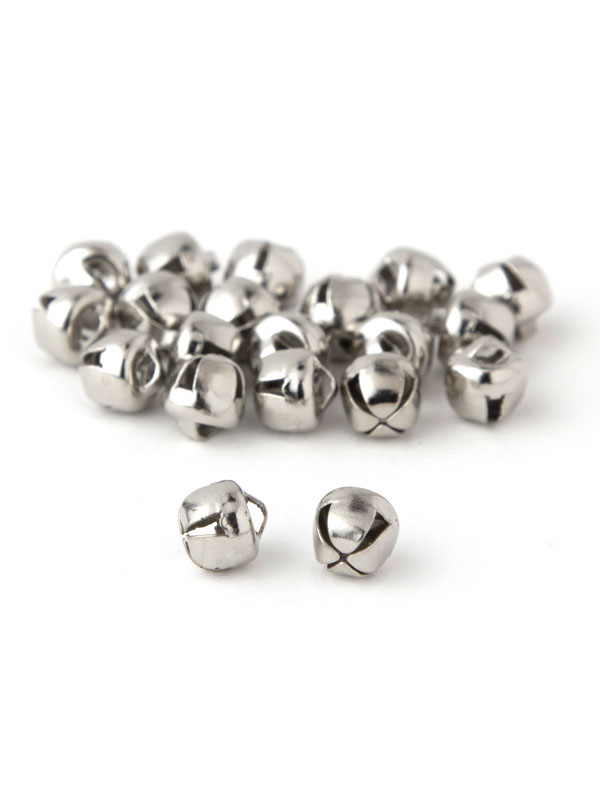 144 Counts by CSPRING 1/2 inch Christmas Silver Small Jingle Bells for DIY Crafts Charms Jewelry Home Decoration 