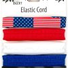 Fold Over Elastic - Patriotic American Flag And Red, White And Blue, 19.7ft.