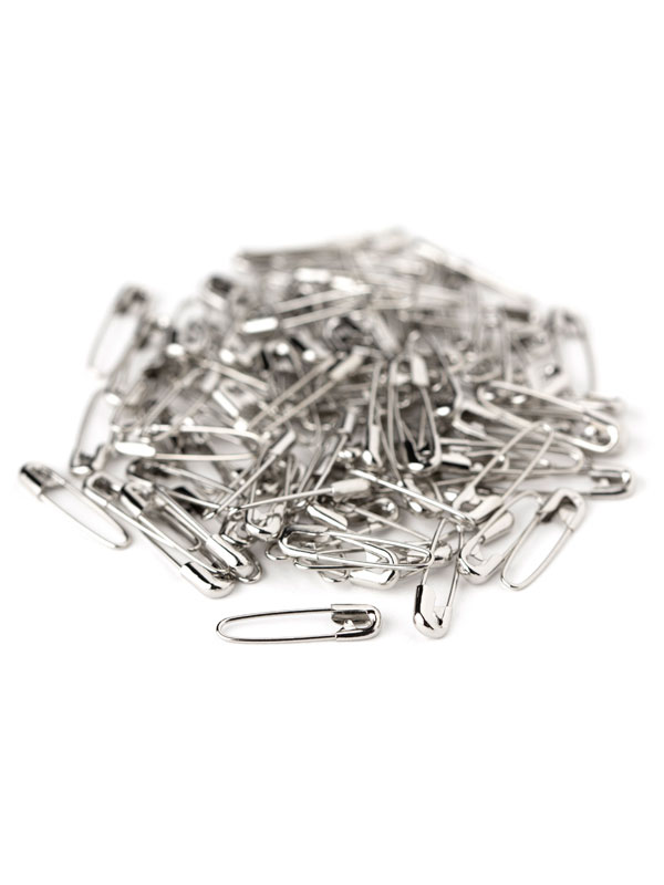 100 Very Small Black Safety Pins 3/4 Inch Long Safety Pins. Metal Alloy  Pins. 