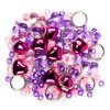 105+pc Purple and Pink Heart Acrylic Curtain Kit