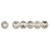 14pc  Carved Round Silver Plated Metal Beads