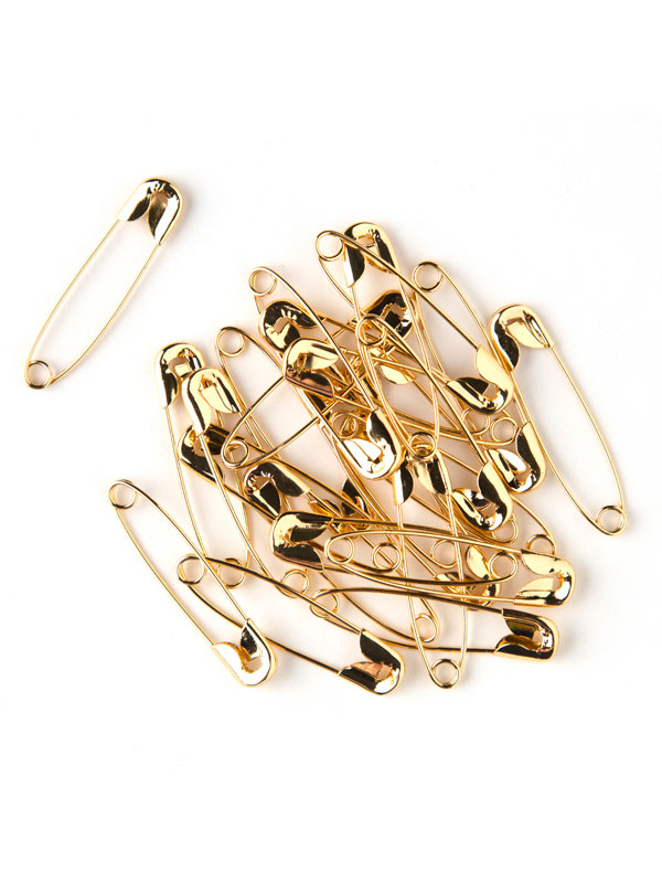 Safety Pins 1.5in Gold 25pc