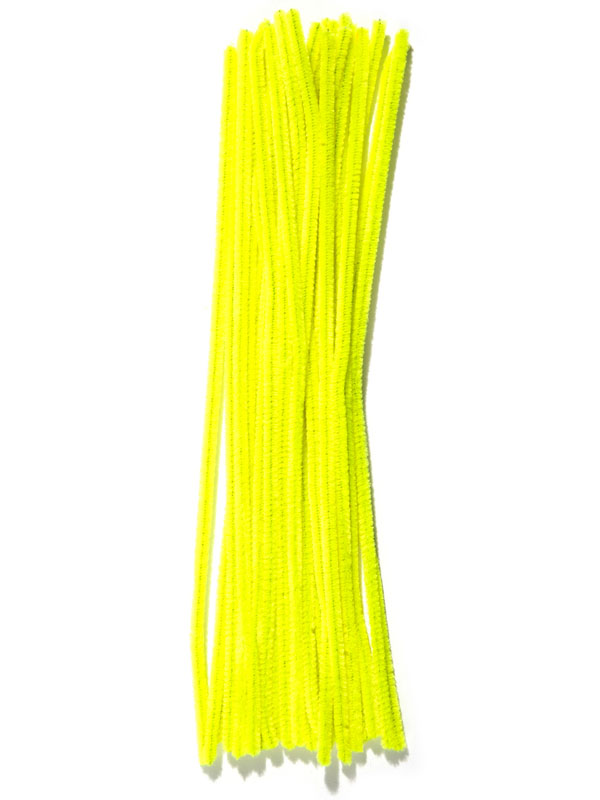 YELLOW chenille craft stems pipe cleaners 30cm 6mm wide long 50 pack 12" 