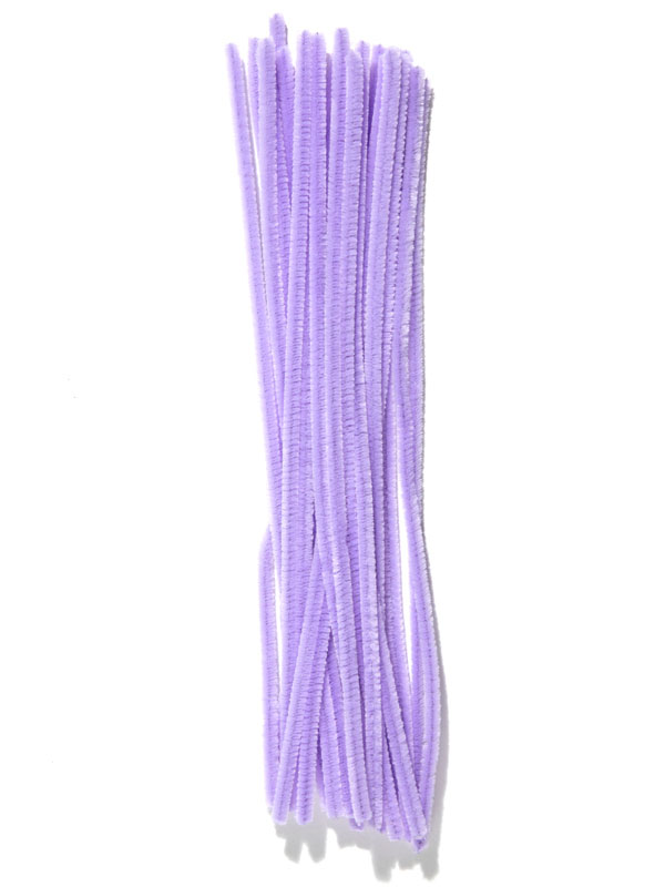 Lavender Chenille Pipe Cleaners, 6mm x 12 inch, 25 Pack