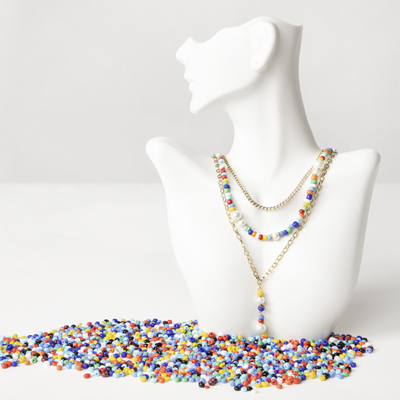 Amazon.com: Western Bead Choker Necklace Set Handmade Glass Seed Bead Boho  Bohemian Hippie Necklaces Jewelry for Women Girls: Clothing, Shoes & Jewelry