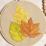embroidered autumn leaves diy